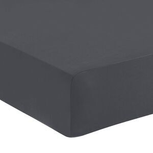 190GSM Brushed Microfiber Fitted Sheet Mattress Protector Full Dark Gray